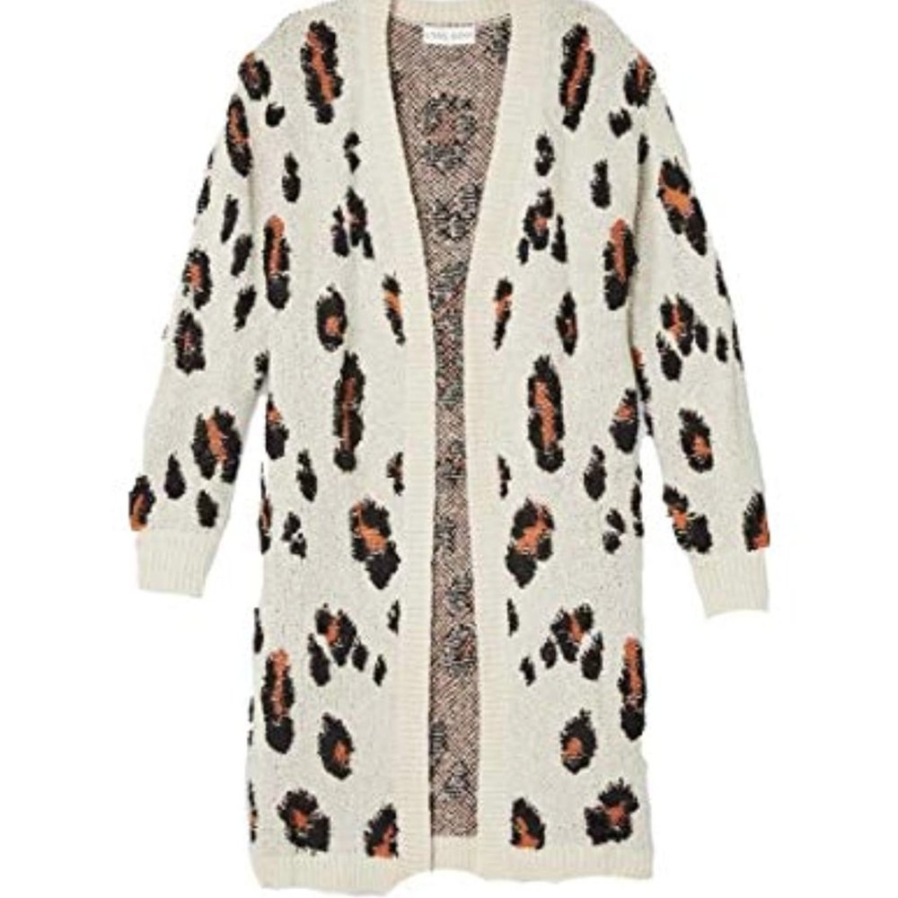 Knox Rose Leopard Duster Cardigan L